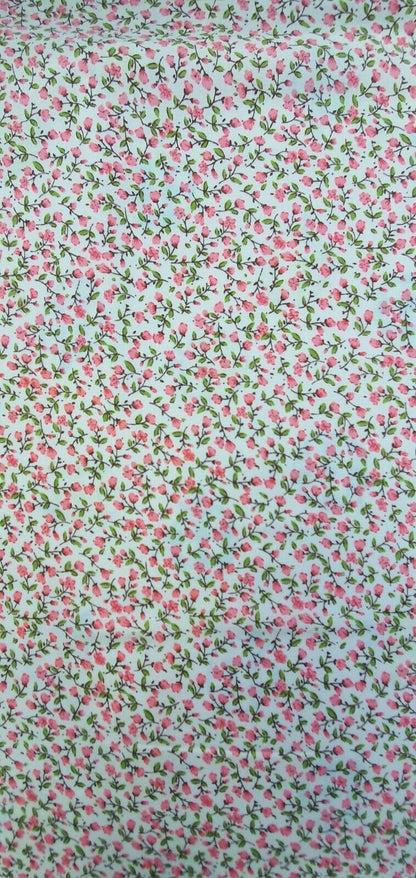 Floral Polycotton Fabric Ditsy Rose Craft Dress Material Sewing