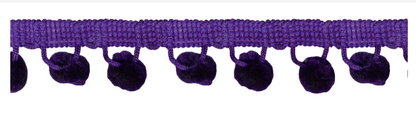Pom Pom Trimming By the Metre 15mm Balls Crafts Sewing Cushions Trim