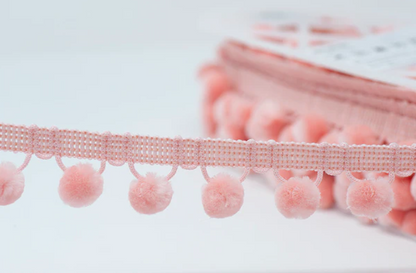Pom Pom Trimming By the Metre 15mm Balls Crafts Sewing Cushions Trim