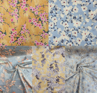 Floral Scuba Fabric Suede Stretch Bodycon Dress Sewing Dressmaking