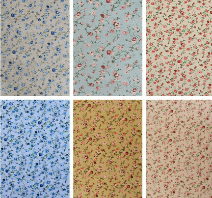 Floral Polycotton Fabric 45" Rose Flowers Sewing Craft