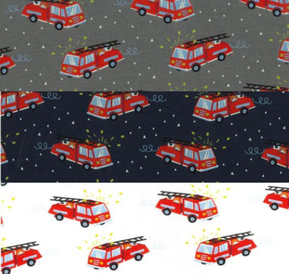 Children's Cotton Jersey Fabric Fire Engine Truck Stretch PJ'S Tshirts Leggings