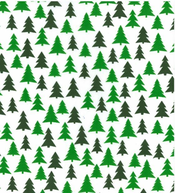 Christmas Tree Polycotton Fabric Xmas Festive Craft Sewing