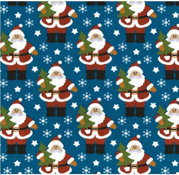 Santa Christmas Polycotton Fabric Xmas Sewing Craft Holiday Decorations