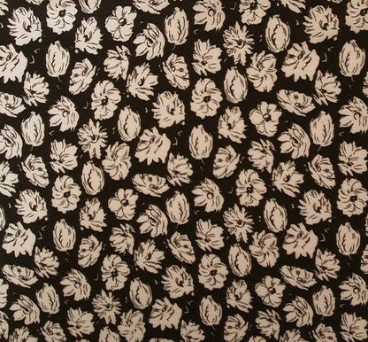 100% Viscose Fabric Small Flowers Floral Petal Dressmaking Material Crafts