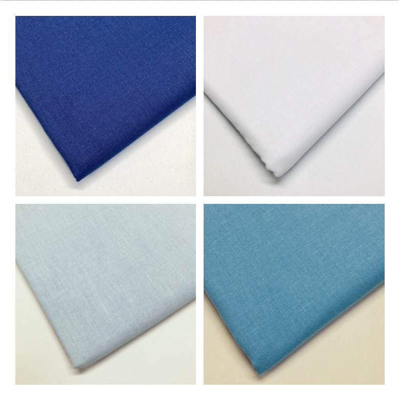 4 Fat Quarter Bundle Packs Plain 100% Cotton Fabric Material Plain Coloured