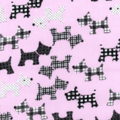 Dog Polycotton Fabric Dogs Animal Pets Scottish Terrier