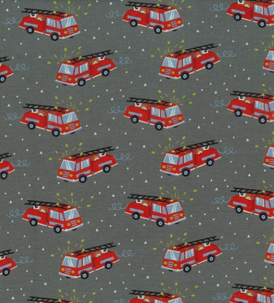 Children's Cotton Jersey Fabric Fire Engine Truck Stretch PJ'S Tshirts Leggings