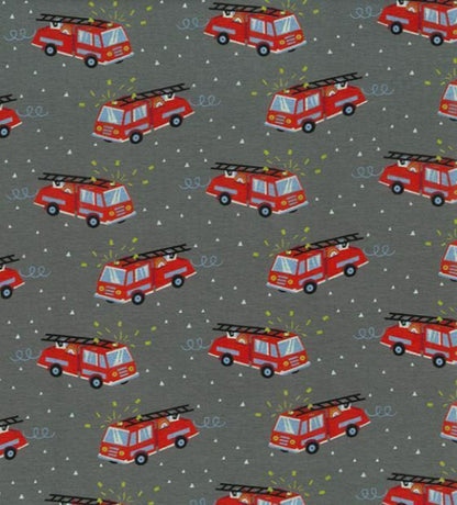 Children's Cotton Jersey Fabric Fire Engine Truck Stretch PJ'S Tshirts Leggings