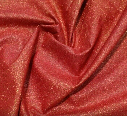 Glitter Cotton Fabric Sparkle Sewing Craft Festive Christmas By Half Metre