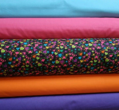 Polycotton Fabric Bundles Fat Quarters Squares Craft Sewing Floral Material