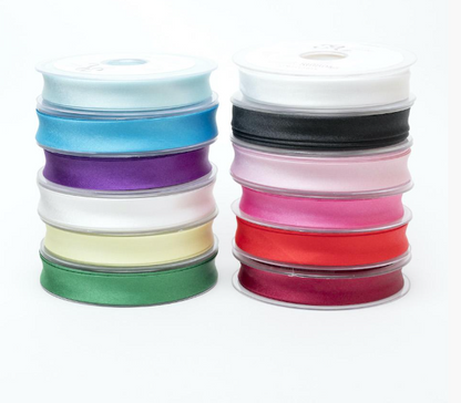 Satin Bias Binding 20mm 1m, 3m, 5m, 10m Various Colours Dressmaking Metre