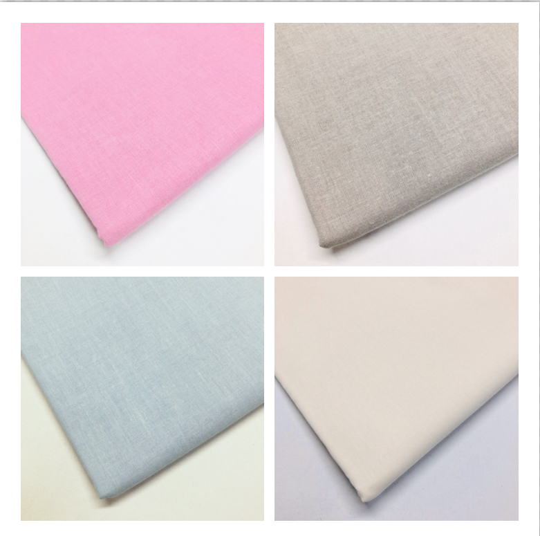 4 Fat Quarter Bundle Packs Plain 100% Cotton Fabric Material Plain Coloured