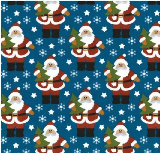 Santa Christmas Polycotton Fabric Xmas Sewing Craft Holiday Decorations