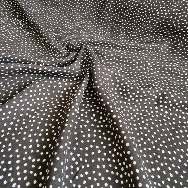 100% Viscose Fabric Polka Dot 140cm Spots Dress Making Sewing