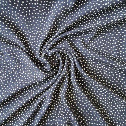 100% Viscose Fabric Polka Dot 140cm Spots Dress Making Sewing