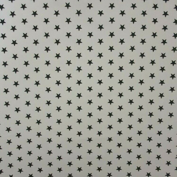 Star Polycotton Fabric Mini Stars Crafts Costume Metre Half Metre Black Pink