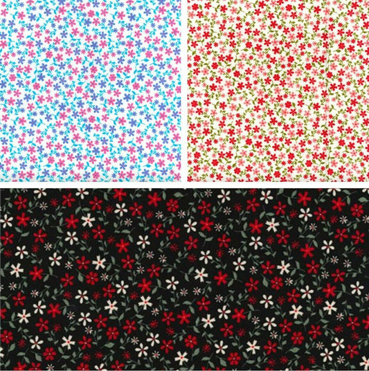 Daisy 100% Cotton Poplin Fabric Rose & Hubble Floral Petal Sewing Craft Dress