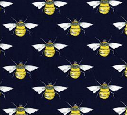 BumbleBee Cotton Fabric Rose & Hubble Animal Dressmaking Crafts Sewing Bee