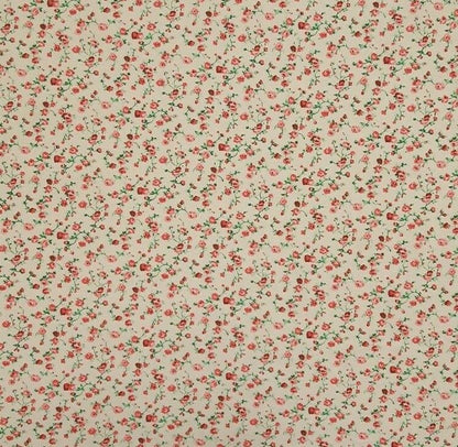 Floral Polycotton Fabric 45" Rose Flowers Sewing Craft