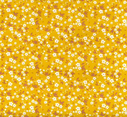 Yellow Daisy 100% Cotton Fabric Rose & Hubble Poplin Floral Material Sewing