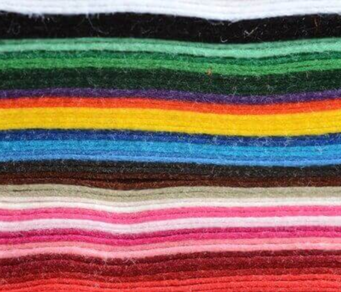 Craft Felt Squares 30% Wool Blend 9" x 9” Pick & Mix Soft